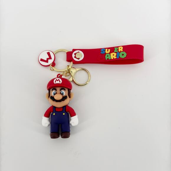 Super Mario Keychain with Figure and Strap | Cute Nintendo Mario Key Holder Gift - Picture 5 of 8